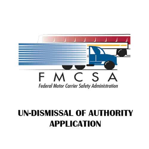 Un-dismissal of Authority Application